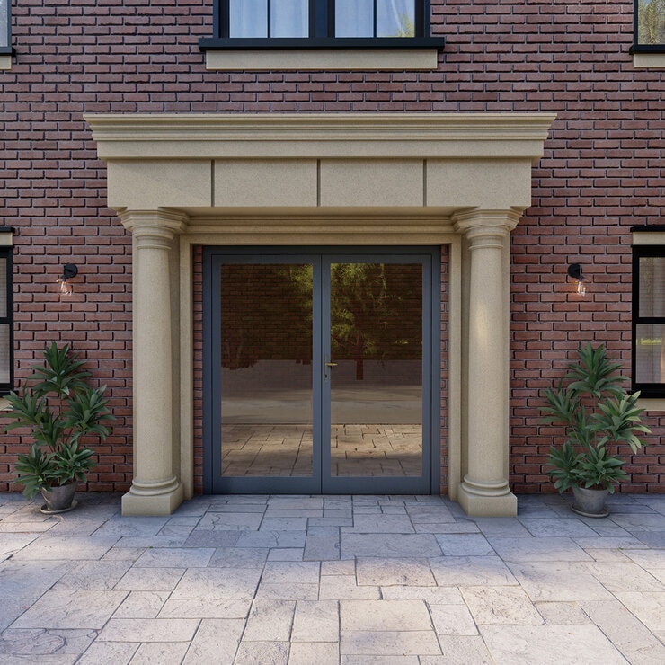 Dortech Double Richmond Aluminium Front Door with Lever Handle: Maximum H 2400 x W 1790mm, Available in 2 Colours