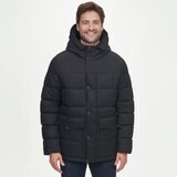 Andrew Marc Men's Textured Coat in Charcoal Black and 4 Sizes