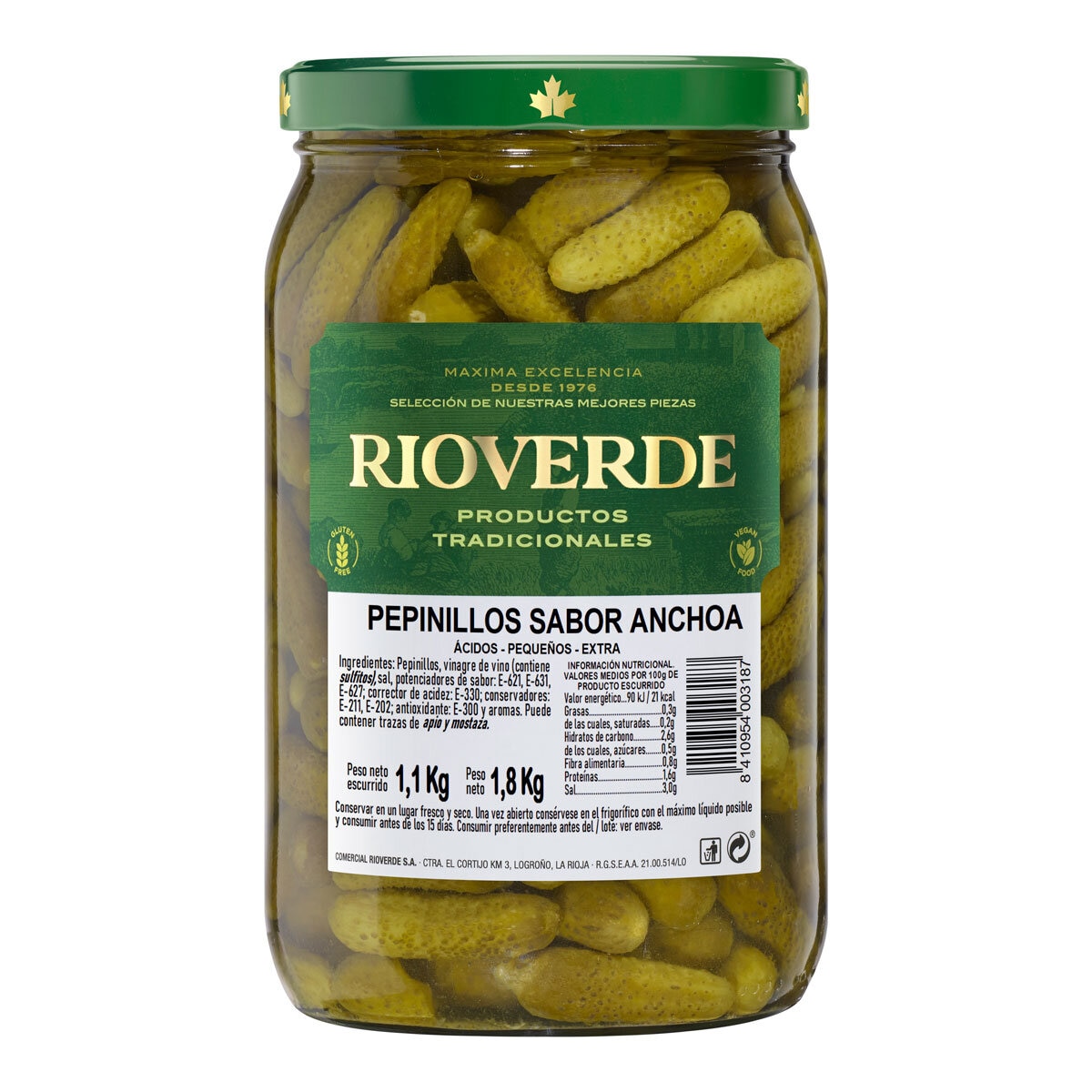 Rioverde Cornichons, 1.8kg