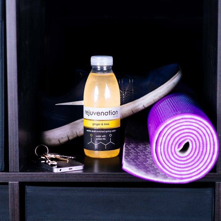 Rejuvenation Water Ginger & Lime Amino Acid Enriched Spring Water, 12 x