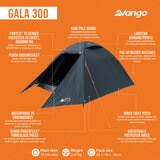 Vango Gala 300 3-Man Dome Tent