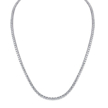 8.60ctw Round Brilliant Cut Diamond Necklace, 18ct White Gold