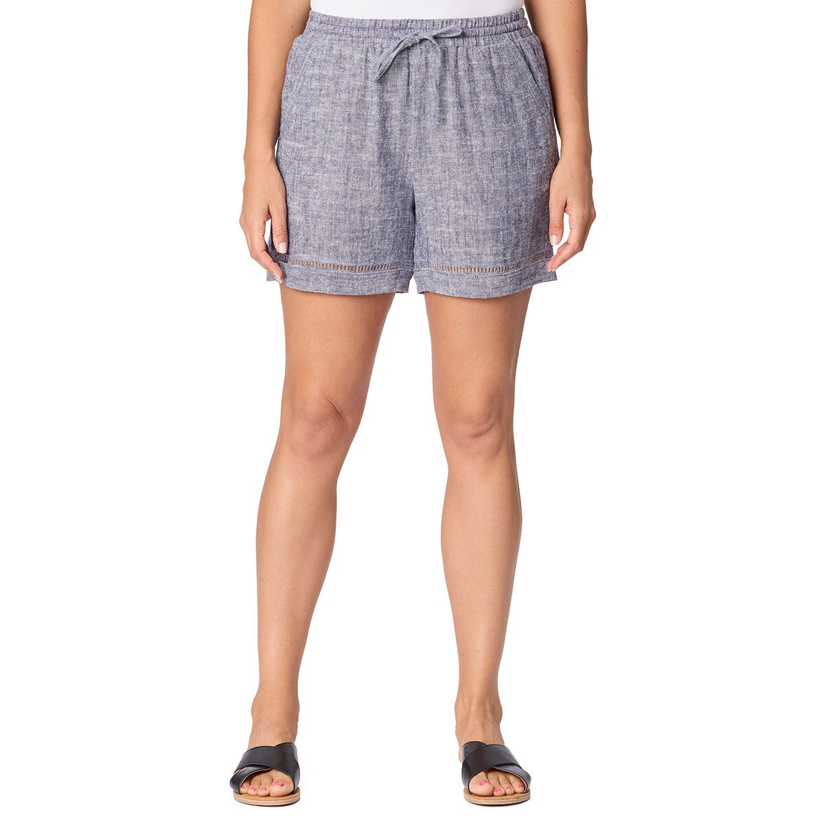 Briggs Ladies Linen Short in Navy