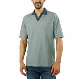 Jachs Mens Lightweight Knit Oxford Polo Shirt in Charcoal
