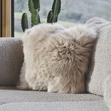 Bowron Single Sided Sheepskin Cushion, 35 x 35cm in Stone Bowron Single Sided Sheepskin Cushion, 35 x 35cm in Stone