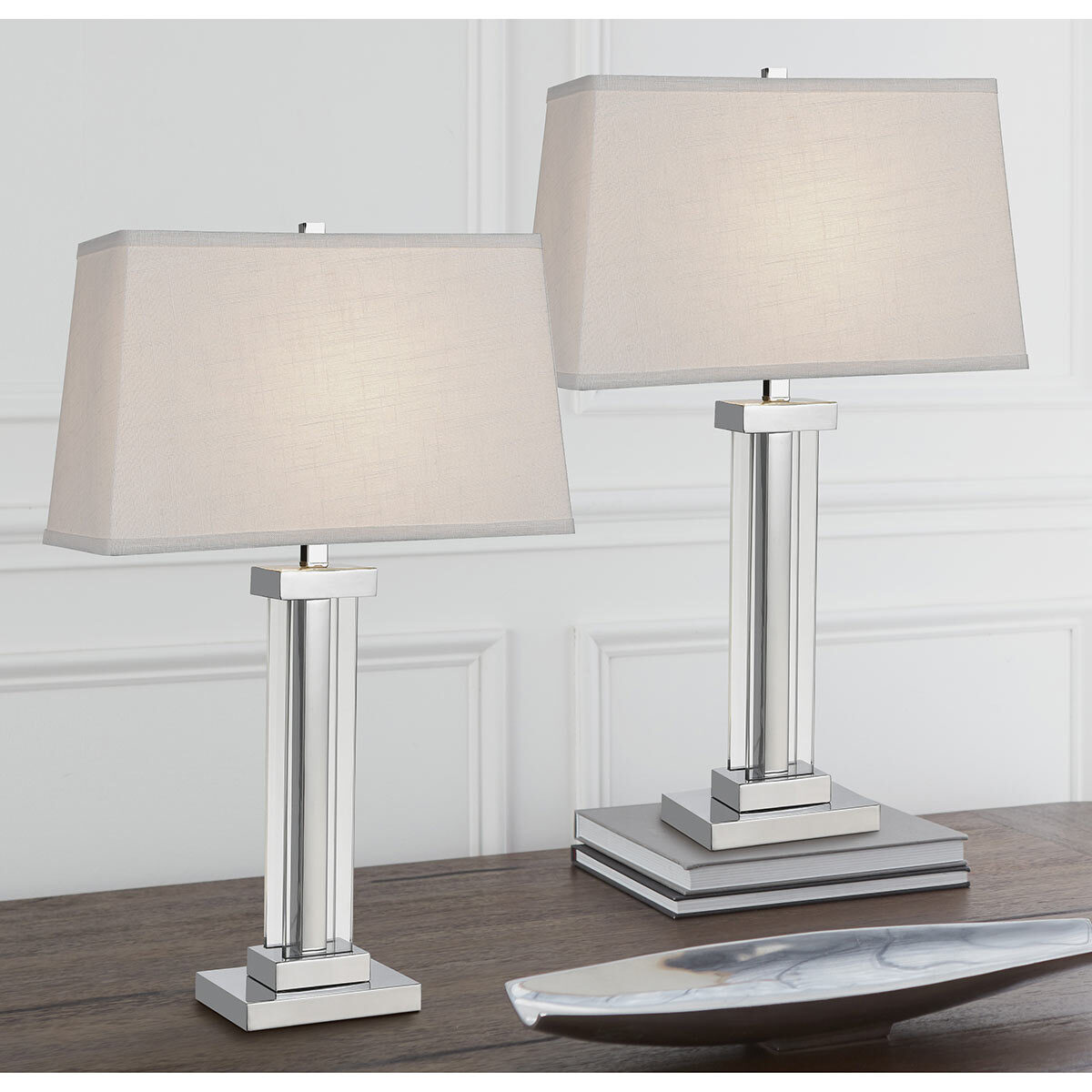 Kate Crystal Table Lamps 2 Pack, New England Table Lamps
