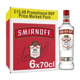 Smirnoff 6 x 70cl PMP £15.49 bottle and box