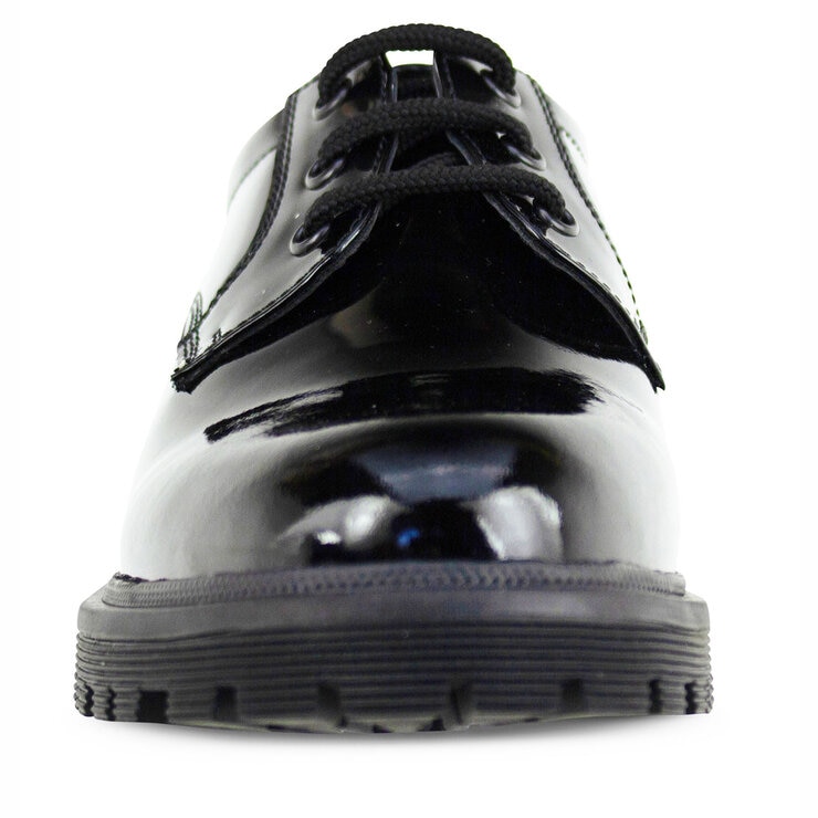 TeⓇm Bailey Patent Unisex Chunky Lace Up School Shoes, Youth 5