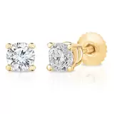 0.50ctw Round Brilliant Cut Stud Earrings, 18k Yellow Gold