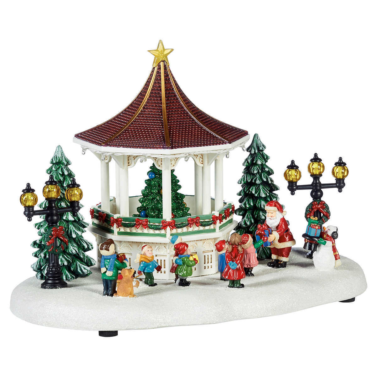 30pc Village Set, w/ LED Musical Gazebo