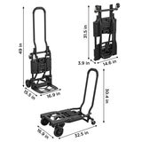 Cosco 2 in 1 Steel 300lb / 136kg Capacity Folding Hand Truck