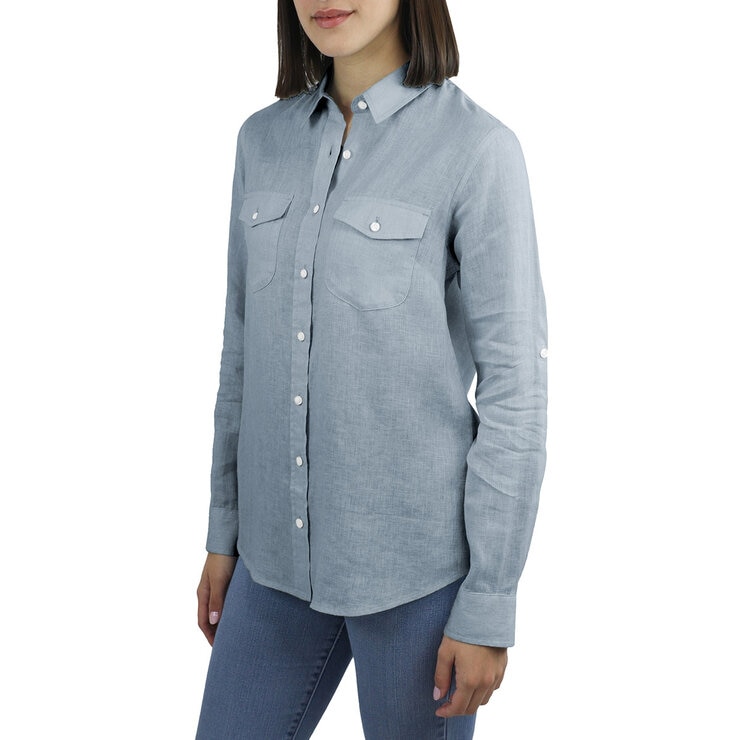 Jachs Ladies Linen Long Sleeve Shirt Jachs Ladies Linen Long Sleeve Shirt