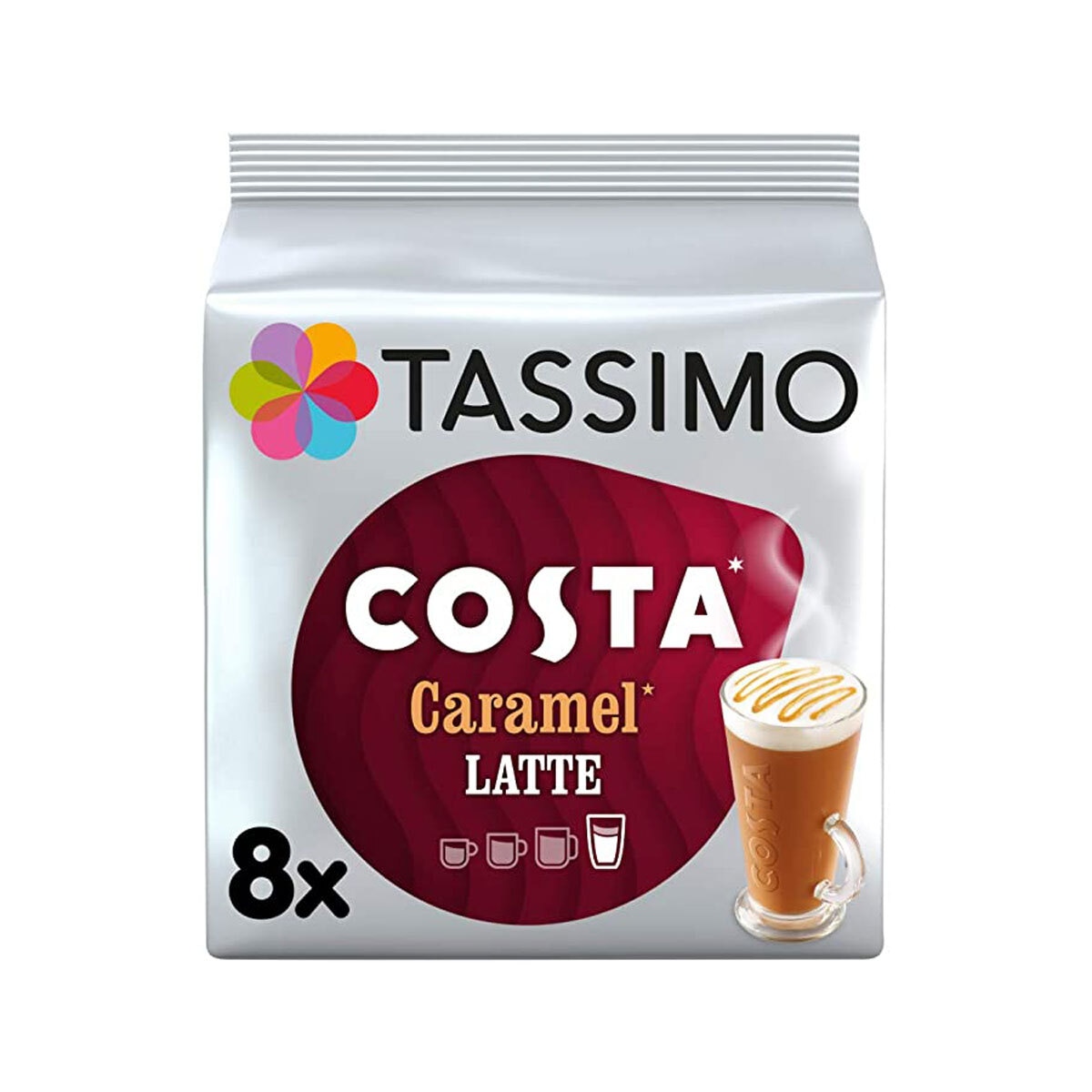 Costa Tassimo Caramel Latte Coffee Pods, 40 Servings