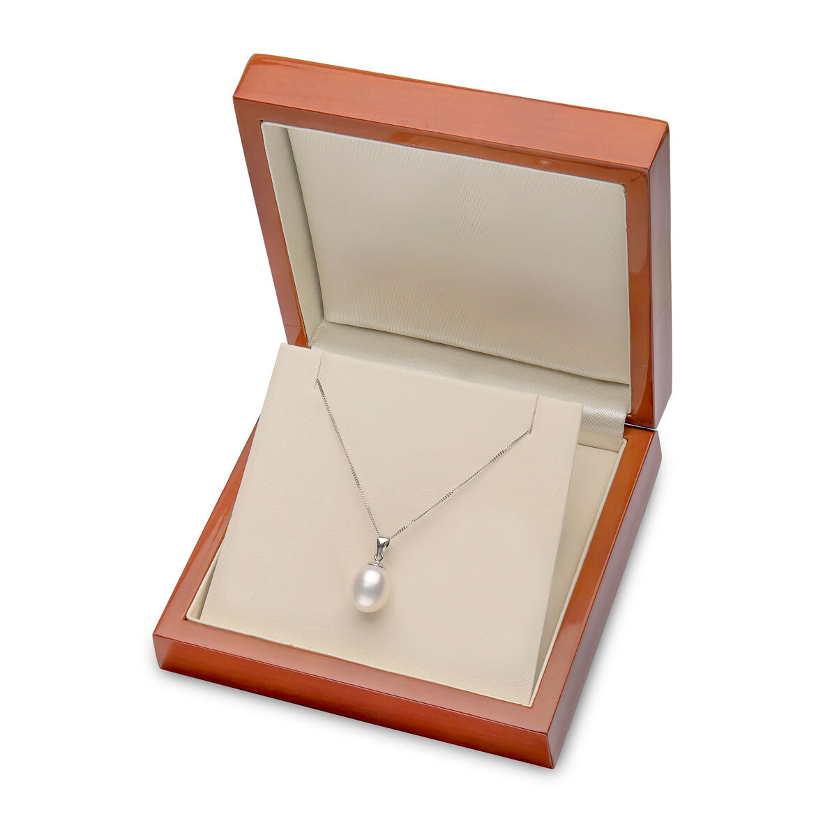 9mm Pearl Pendant, 18ct White Gold