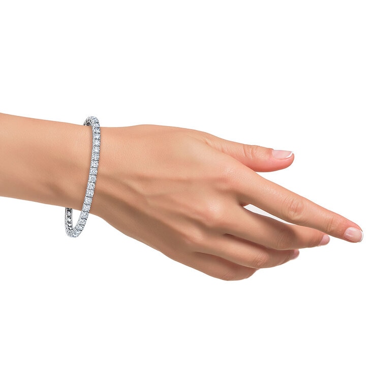 7.00ctw Diamond Tennis Bracelet, 18ct White Gold