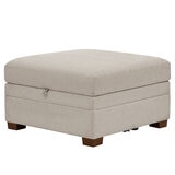 Tisdale No Tuft Ottoman_White Background