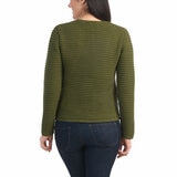 Hilary Radley Textured Knit Jacket in Green