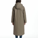 Weatherproof Ladies Long Slicker Jacket in Olive