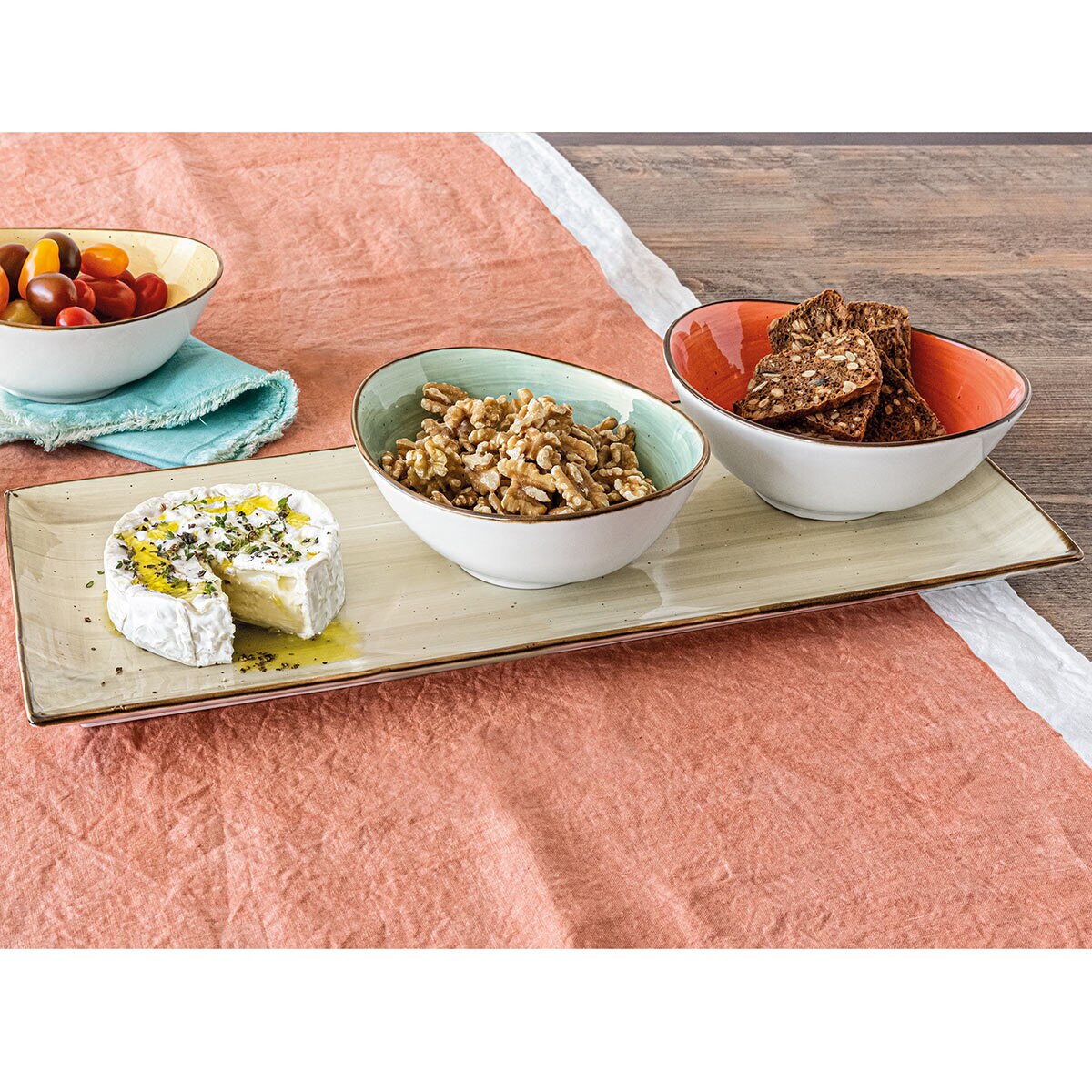 Over & Back Fanfare Stoneware 4 Piece Serving Set Costco UK