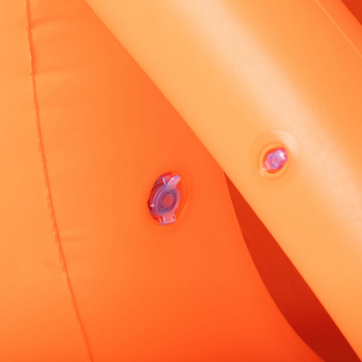 Studio image of the valve on the inflatable dartboard Studio image of the valve on the inflatable dartboard