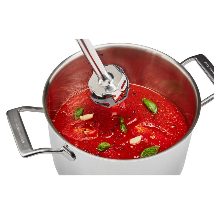 KitchenAid Corded Blender White in soup KitchenAid Corded Blender White in soup