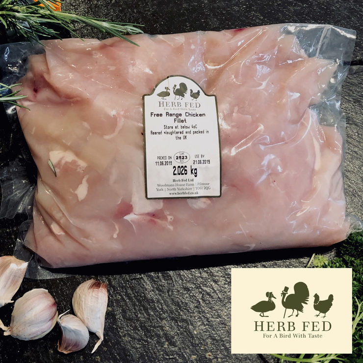 Herb Fed Free Range Skinless Diced Chicken Breasts, 8kg (Serves 30