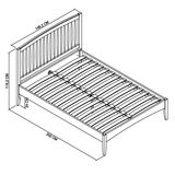 Bentley Designs Whitby Scandi Oak & Soft Grey Bed Frame in 2 Sizes