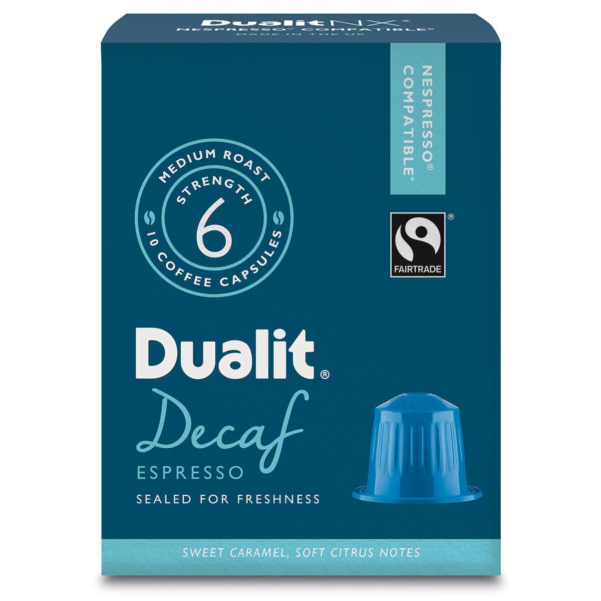 Dualit Decaf Espresso Nespresso Compatible Coffee Capsules, 120