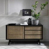 Bentley Designs Camden Weathered Oak & Peppercorn Wide Sideboard Bentley Designs Camden Weathered Oak & Peppercorn Wide Sideboard