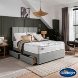 Silentnight Eco Comfort 800 Pillowtop Mattress & Slate Grey Divan in 5 Sizes