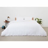 Panda Bamboo & French Linen White Duvet Cover Set in 3 Sizes Panda Bamboo & French Linen White Duvet Cover Set in 3 Sizes