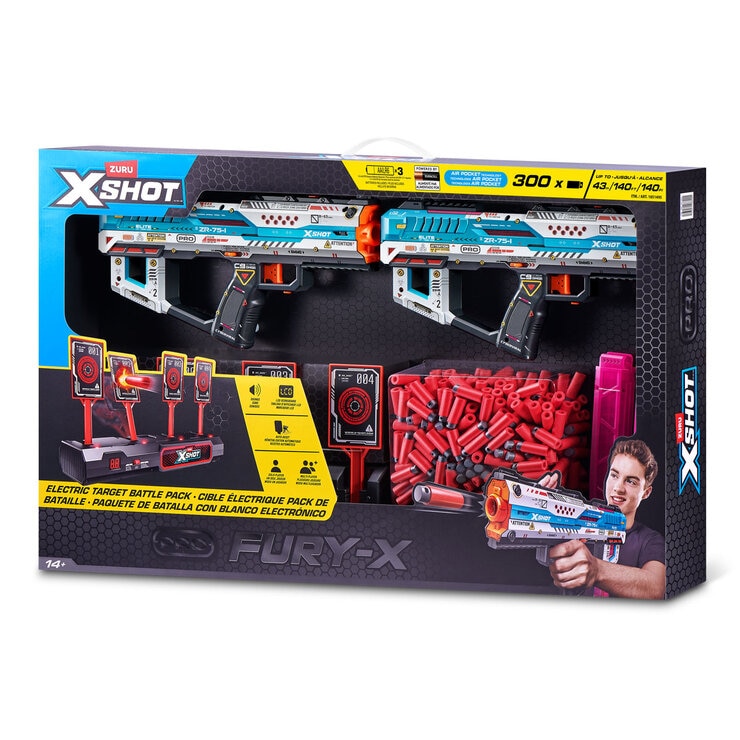 XSHOT SKINS Pro Series Fury-X and Electronic Target Pack by ZURU (14+ Years)