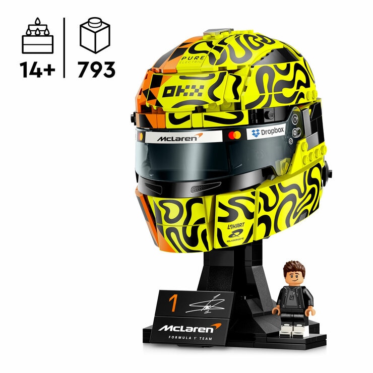 LEGO® Editions Mastercard F1® Team Lando Norris Helmet - Model 43023 (14+ Years) LEGO® Editions Mastercard F1® Team Lando Norris Helmet - Model 43023 (14+ Years)