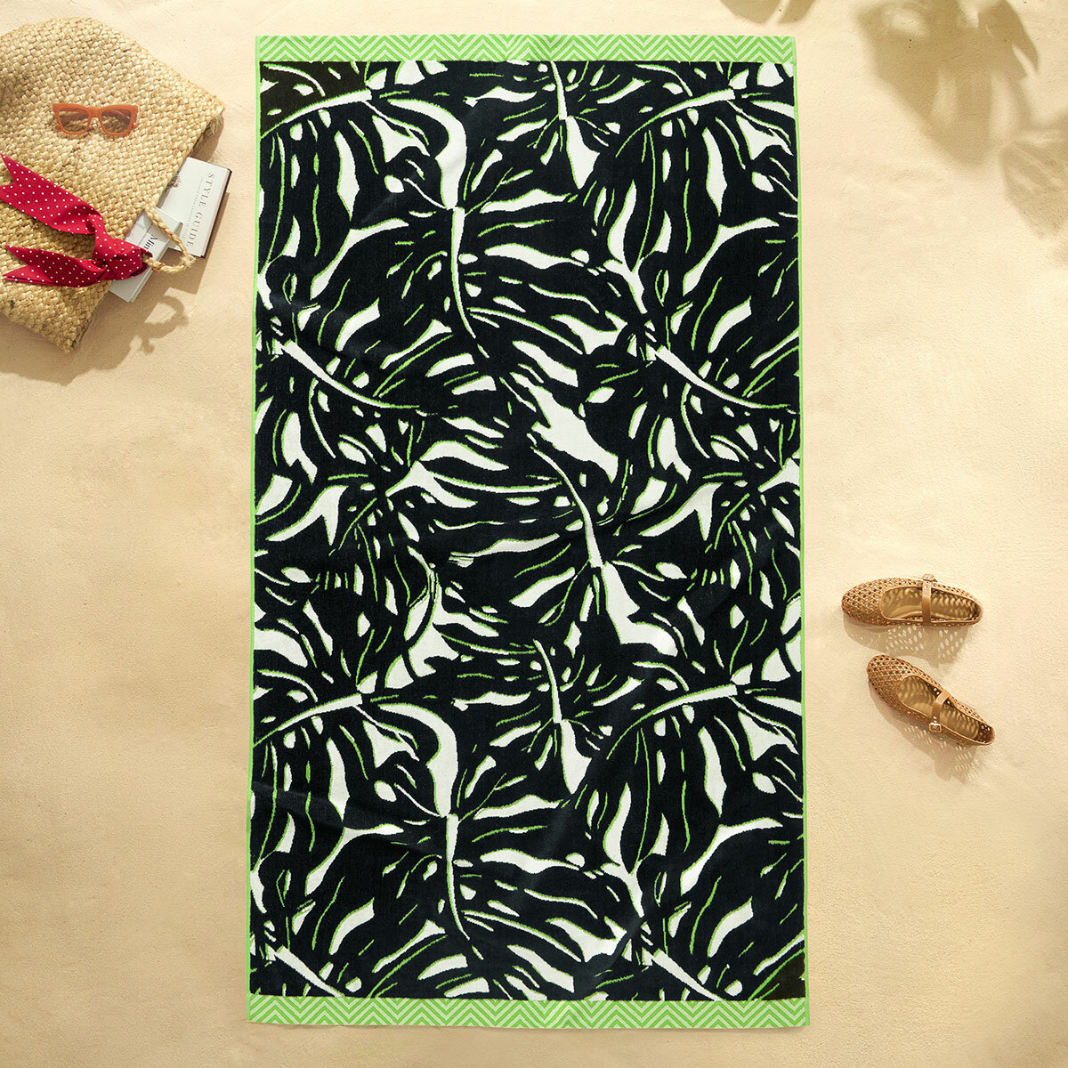 Oversized 100% Cotton Beach Towel, in 6 Designs