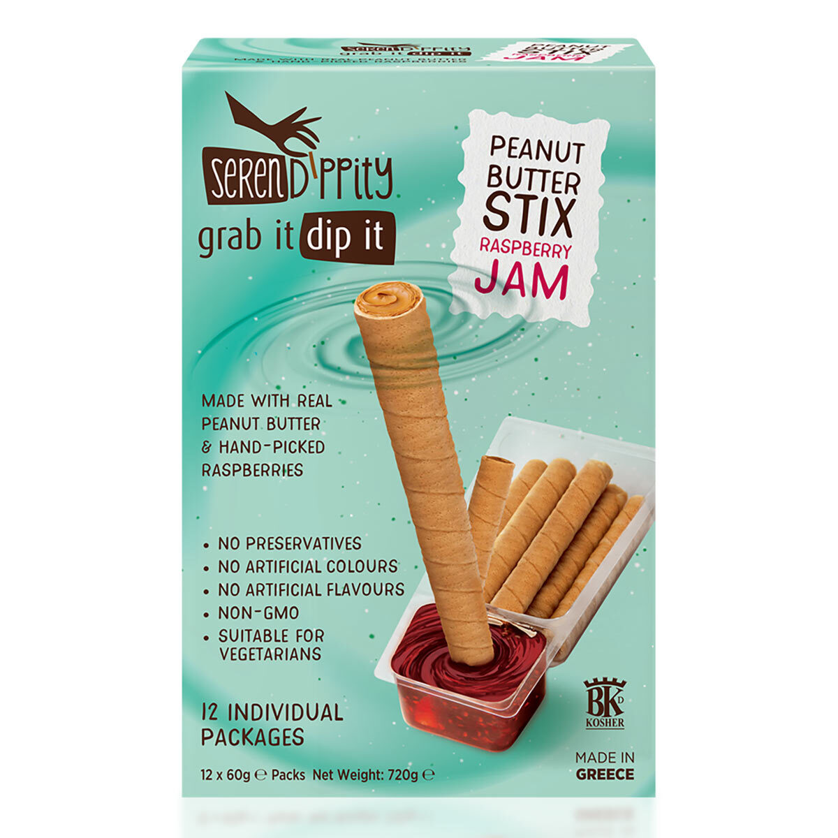 Serendippity Peanut Butter Stix & Jam Dip, 12 x 60g