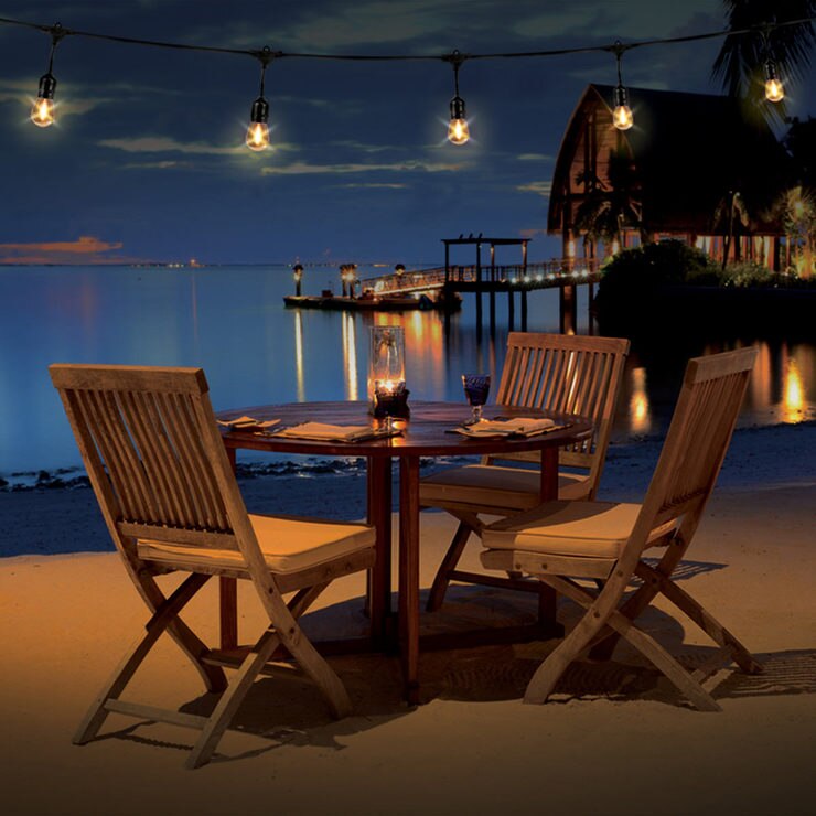 Feit 20ft (6.0m) Solar LED Outdoor IP65 Waterproof String Lights Set