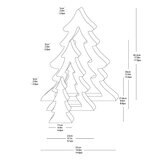 Decorative Wooden Nesting Trees, Green