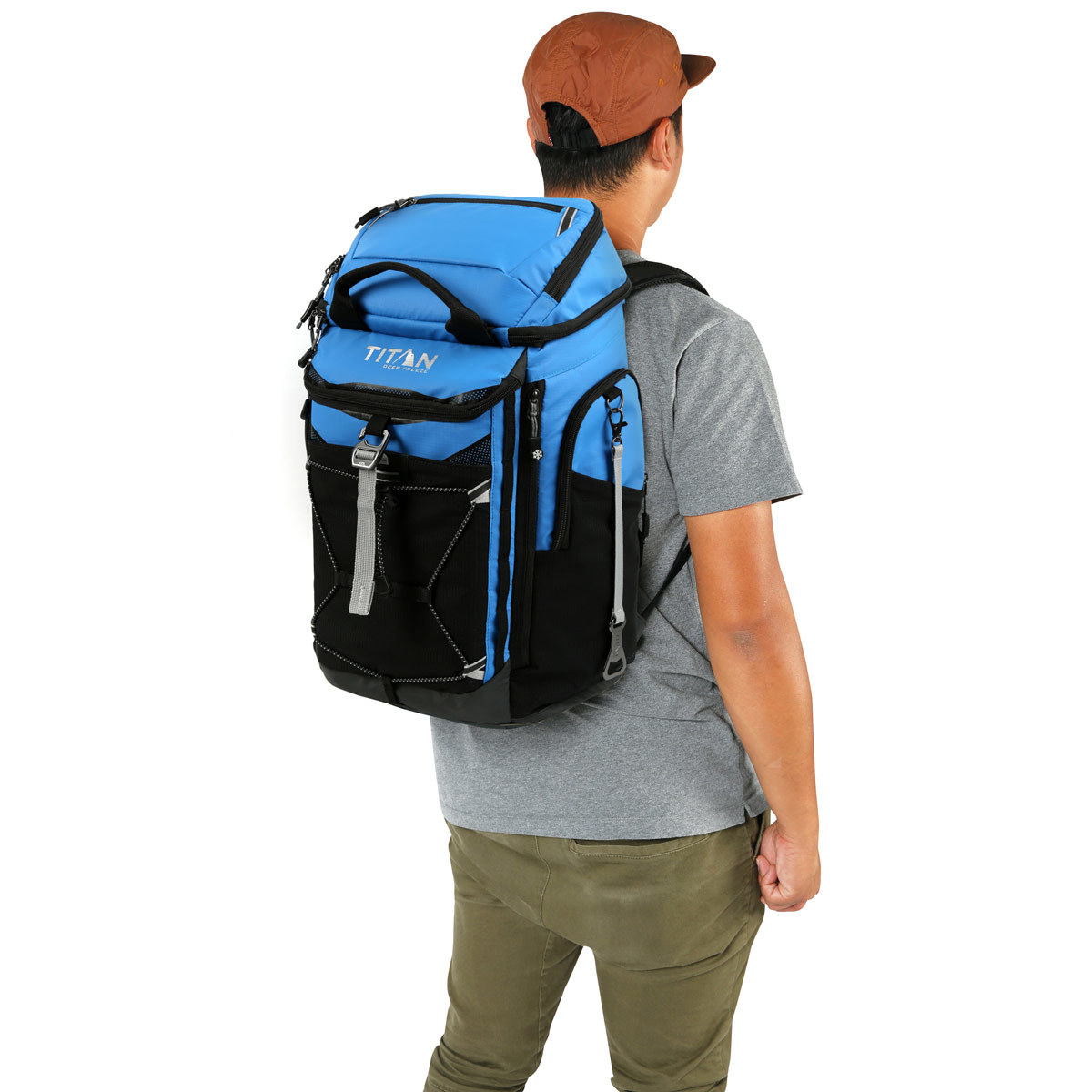 Titan Deep Freeze® 26 Can Backpack Cooler in Blue