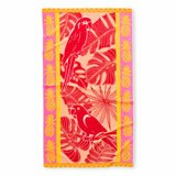 Oversized 100% Cotton Pink Parrot Beach Towel Oversized 100% Cotton Pink Parrot Beach Towel