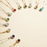 Gold Plated Semi-Precious Pendant