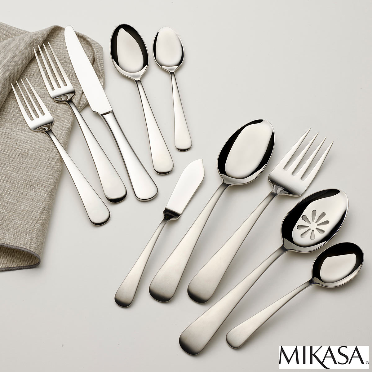 Mikasa Kinsley Stainless Steel Cutlery Set, 45 Pieces Costco UK