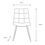 Gallery Darwin Grey Faux Leather Dining Chair, 2 Pack