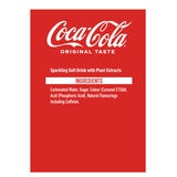 Ingredient information on red background