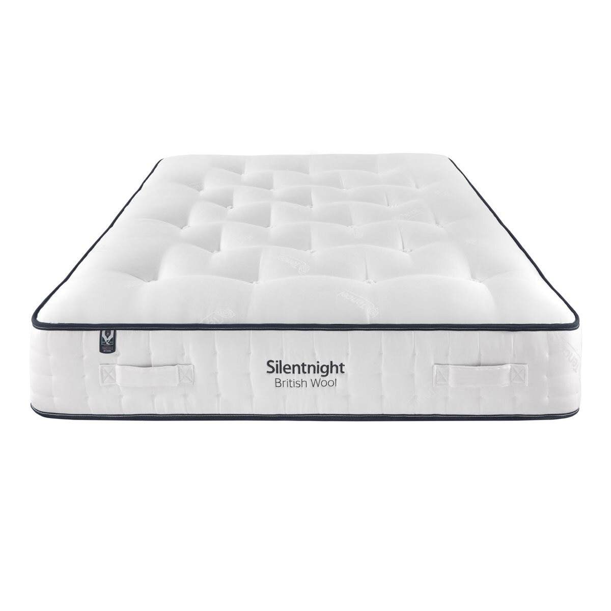 Silentnight British Wool 2400 Pocket Mattress & Slate Grey Full Ottoman Divan in 3 Sizes