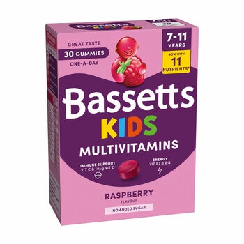 Bassetts Raspberry Multivitamin 7-11 Years, 5 x 30 Count Bassetts Raspberry Multivitamin 7-11 Years, 5 x 30 Count