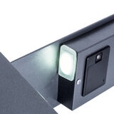 Close up image of light on safe door on white background