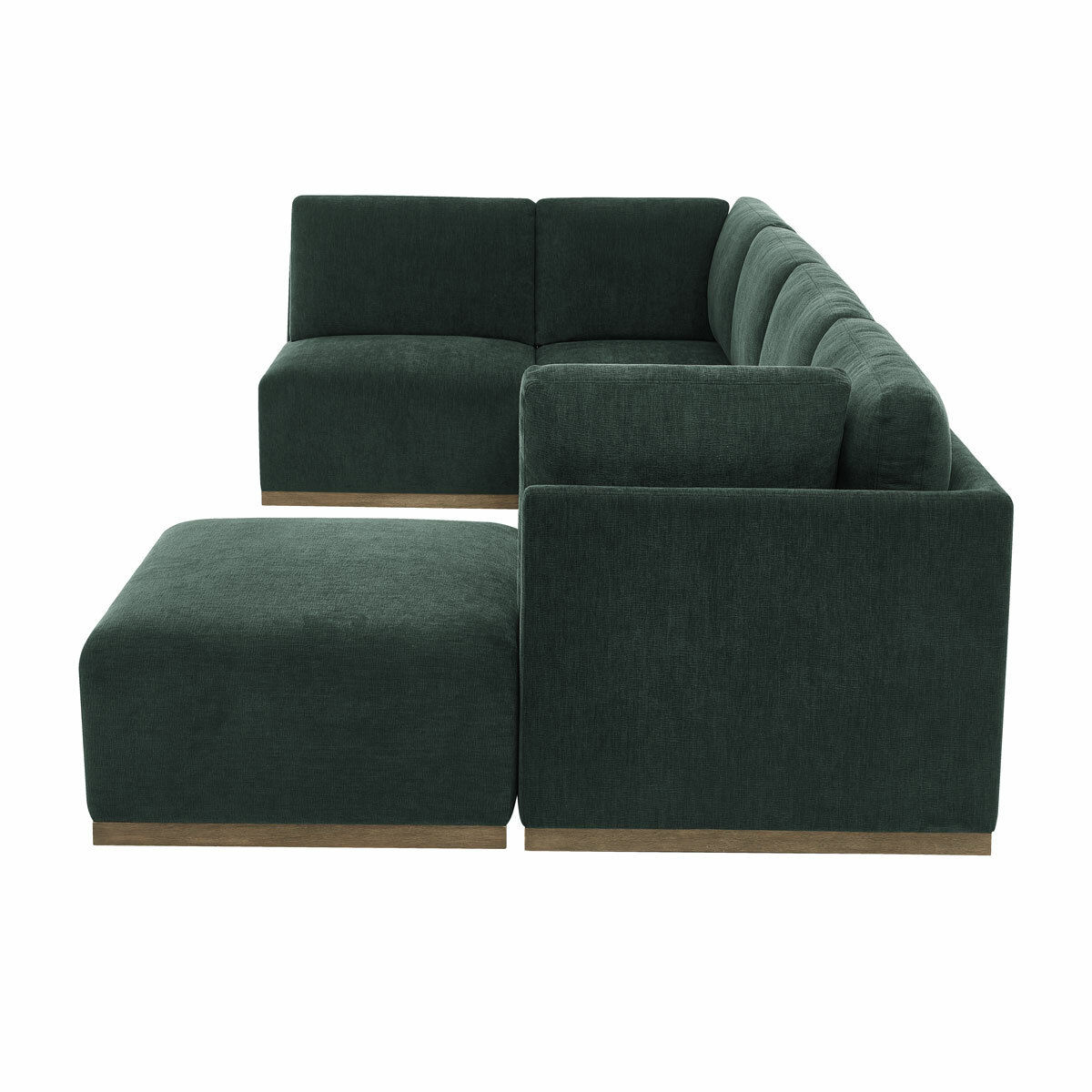 Henredon Murphy Green 6 Piece Modular Fabric Sofa
