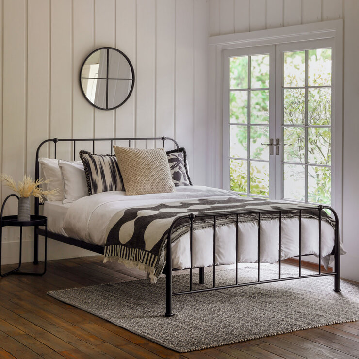Gallery Loughton Black Metal Bed Frame, Double Gallery Loughton Black Metal Bed Frame, Double