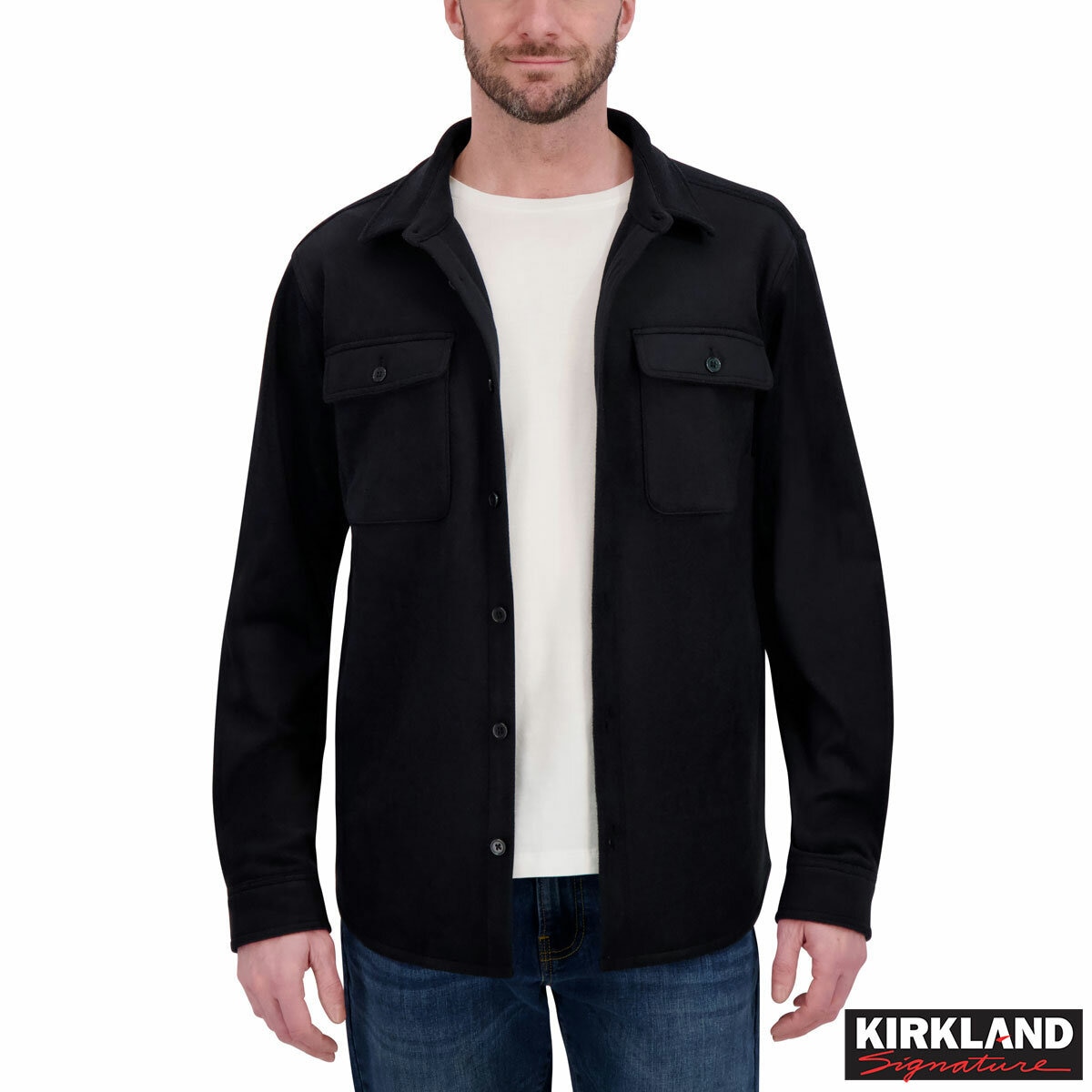 Kirkland Signature Men's Shirt Jacket in Black