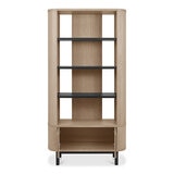 Bentley Designs Vega Scandi Light Oak Open Display Bookcase
